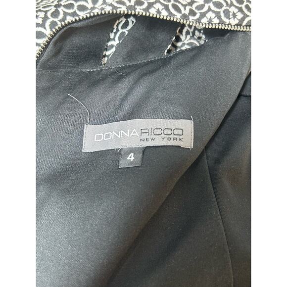 Donna Ricco Floral design Womens Dress Size 4 Back‎ with back Zipper - Picture 3 of 13
